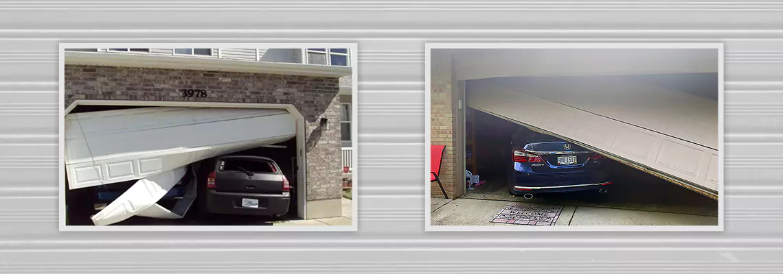 Repair Commercial Garage Door Got Hit By A Car in Oakland Park, Florida